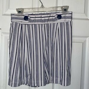 Medium Blue and White Striped Shorts w/Pockets